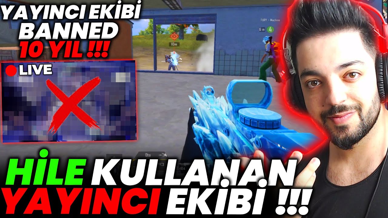 HİLE KULLANAN YAYINCI EKİBİNE DENK GELDİK !! 10 YIL BAN YEDİ - PUBG Mobile