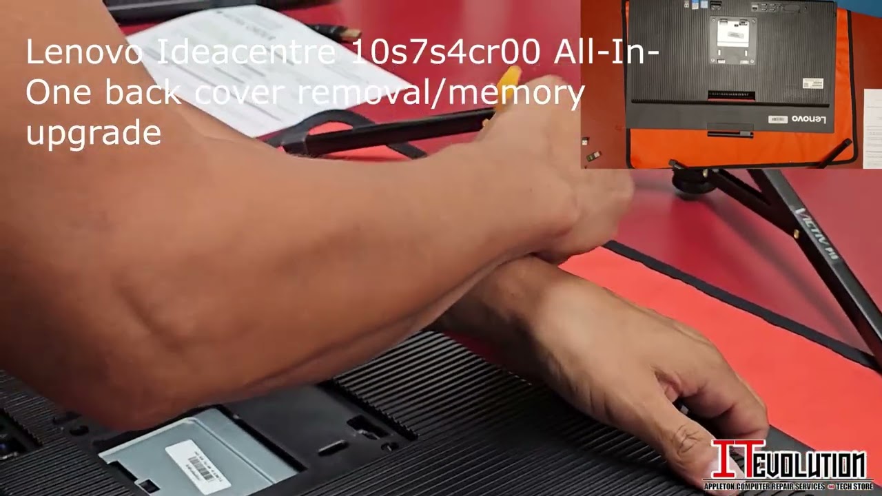 Lenovo Ideacentre 10s7s4cr00 All In One back cover removal/memory upgrade