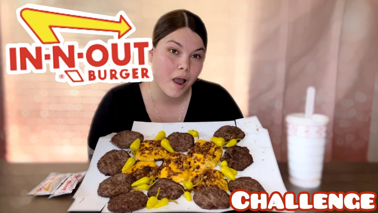 •THE STEVEN SUSHI IN-N-OUT 15 PATTY CHALLENGE IN 10 MINS• Challenged by my cuzn @BigGuyAppetite
