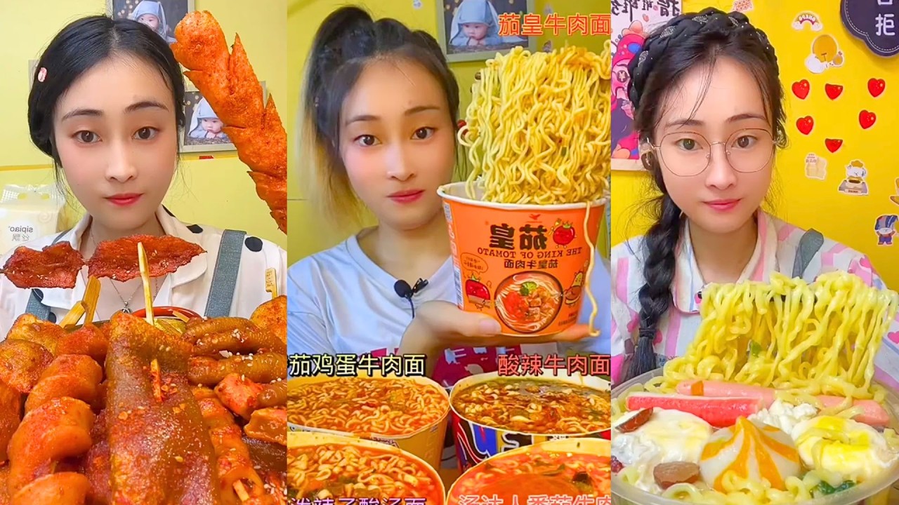 Spicy Street Skewers and Instant Noodle Mukbang Bowl