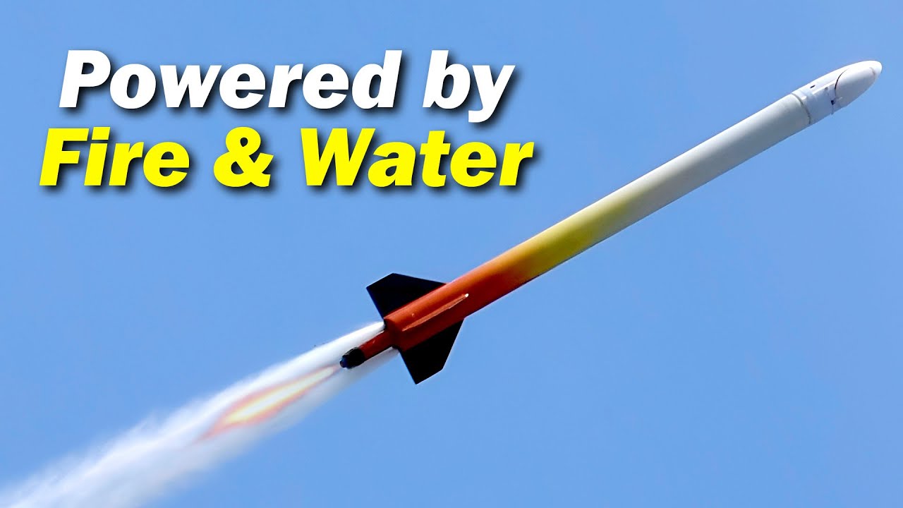 Boosting a solid rocket motor with a water rocket