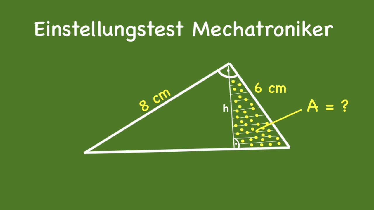 Einstellungstest Mechatroniker - Rechtwinklige Dreiecke