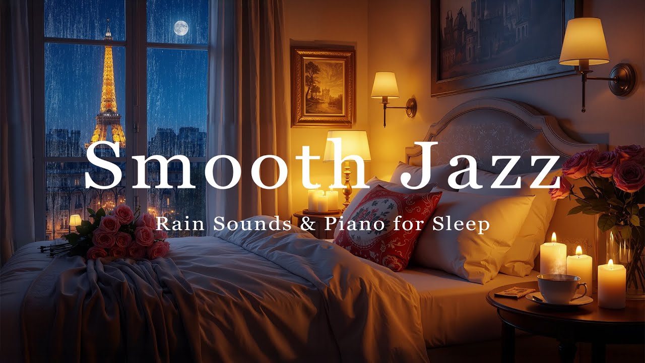 Night Jazz Sleep - Soothing of Sleep Jazz Piano Music & Rainy Sound Music for Relax - Good Night