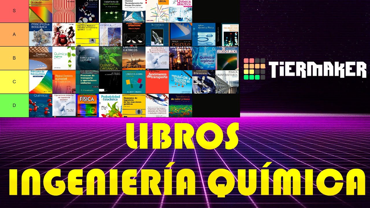 TIER LIST LIBROS de INGENIERÍA QUÍMICA