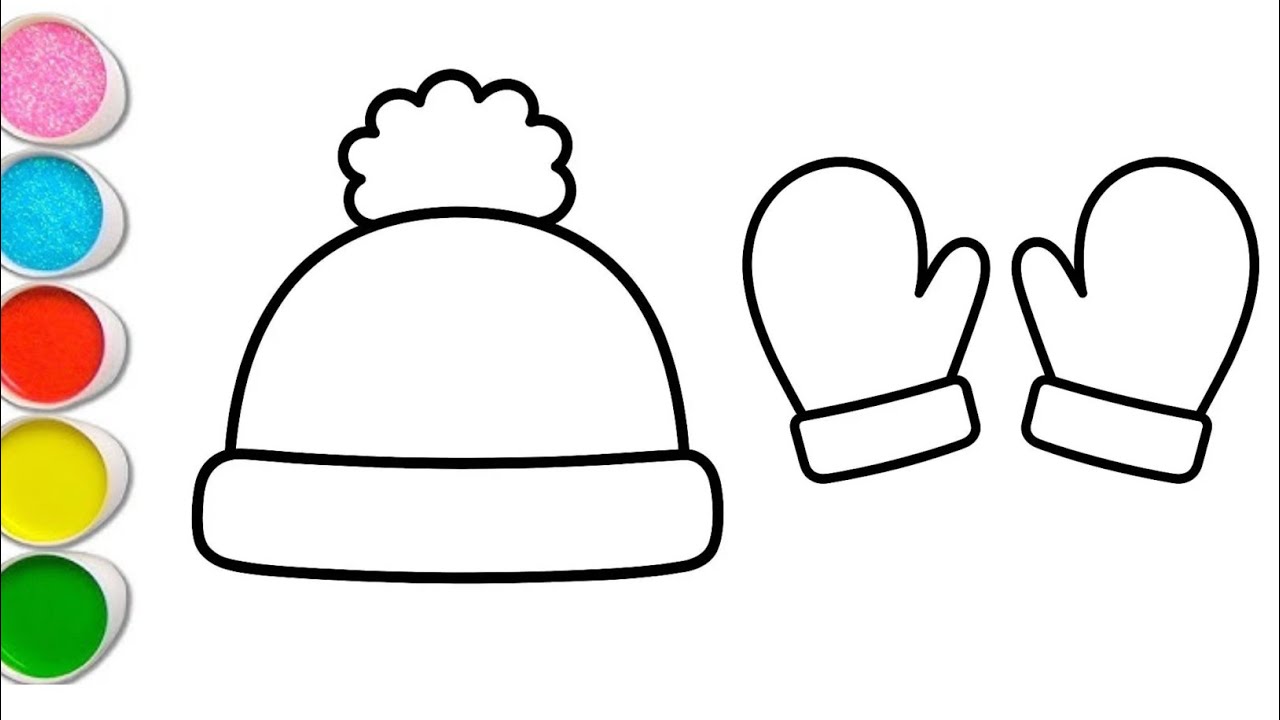 How to Draw Winter Cap and Mittens | Easy Winter Drawing for Kids | Step by Step | art for kids 
