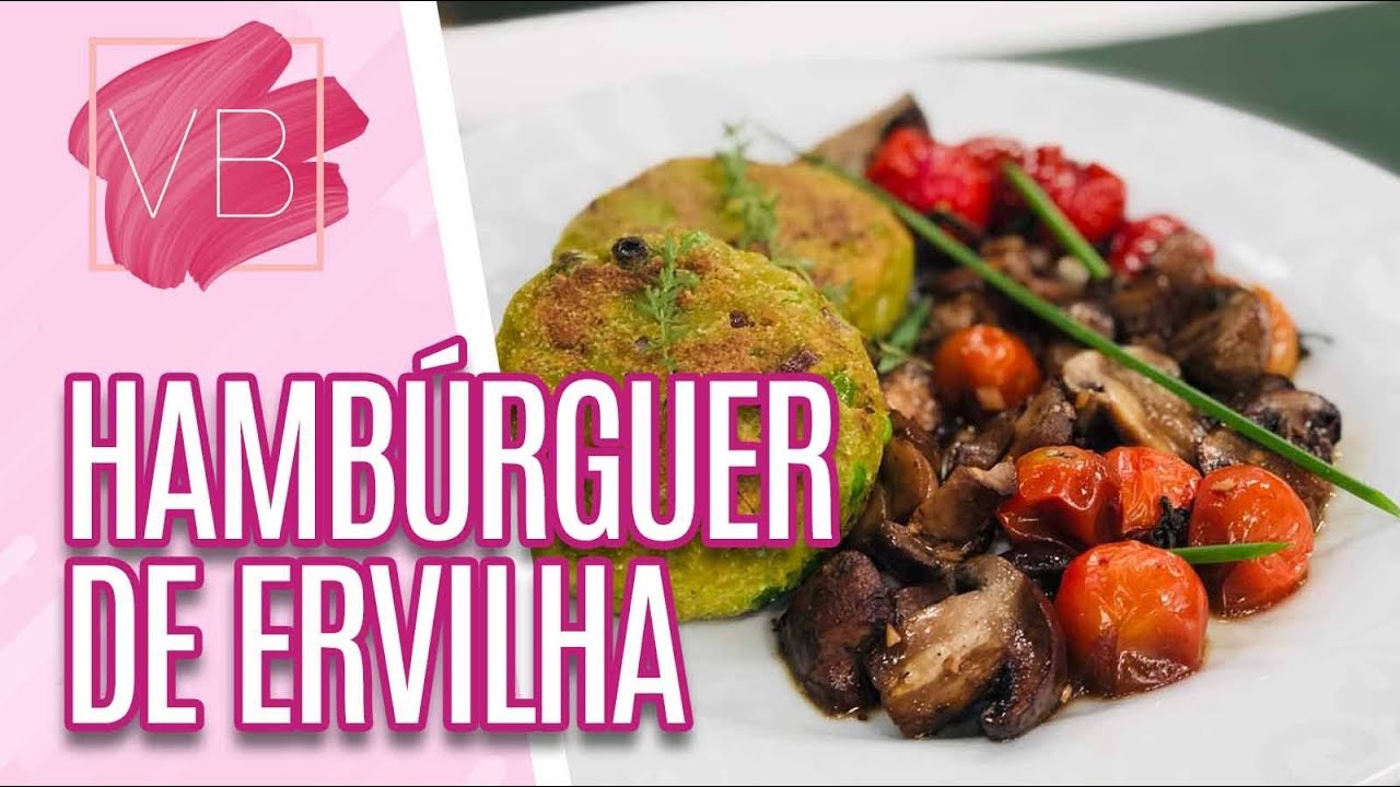 Hambúrguer de Ervilha e Cogumelos Assados com Tomate  - Você Bonita (25/06/19)
