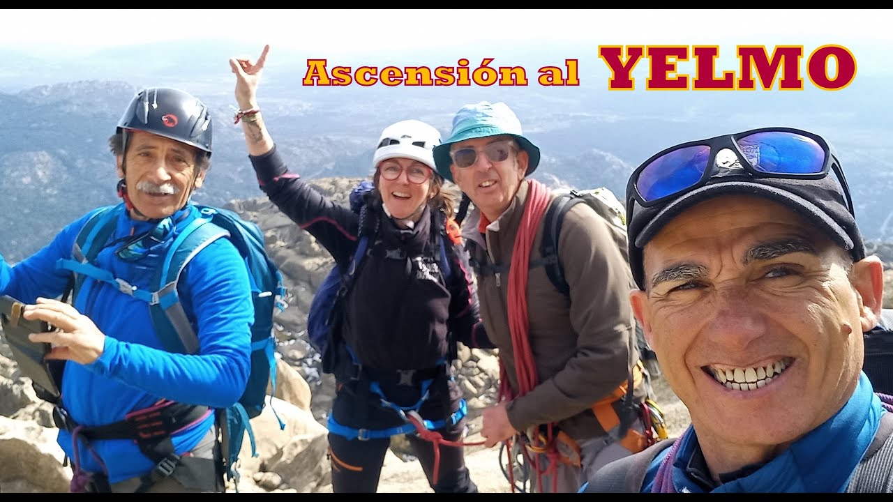 Ascensión al YELMO de la PEDRIZA por vía Valentina. Bajada por la Chimenea y el Hueco de las Hoces.