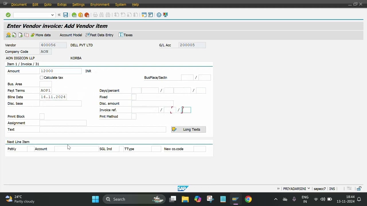How to Post Document in FB01 in SAP