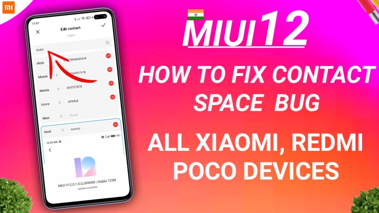 MIUI 12.0.1.0 STABLE UPDATE | MIUI 12 PROBLEM | HOW TO FIX SPACE BAR IN CONTACT APP | 100% FIX PROOF