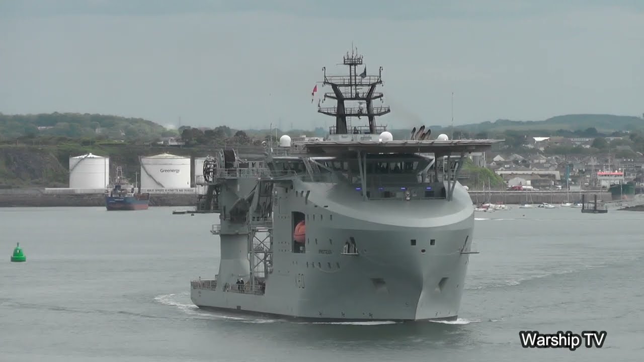 RFA PROTEUS K60 ENTERS DEVONPORT NAVAL BASE AT DEVILS POINT 24- 5-24