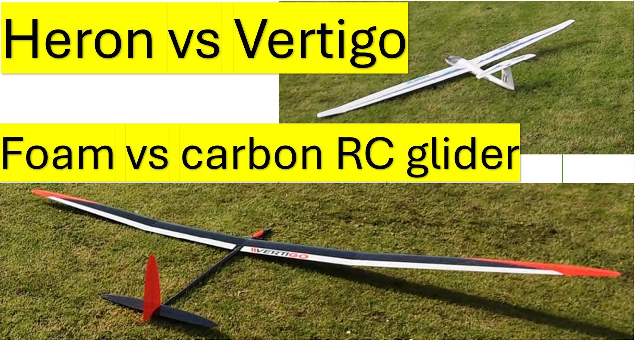 Vertigo F5j vs Heron - Carbon vs foam glider