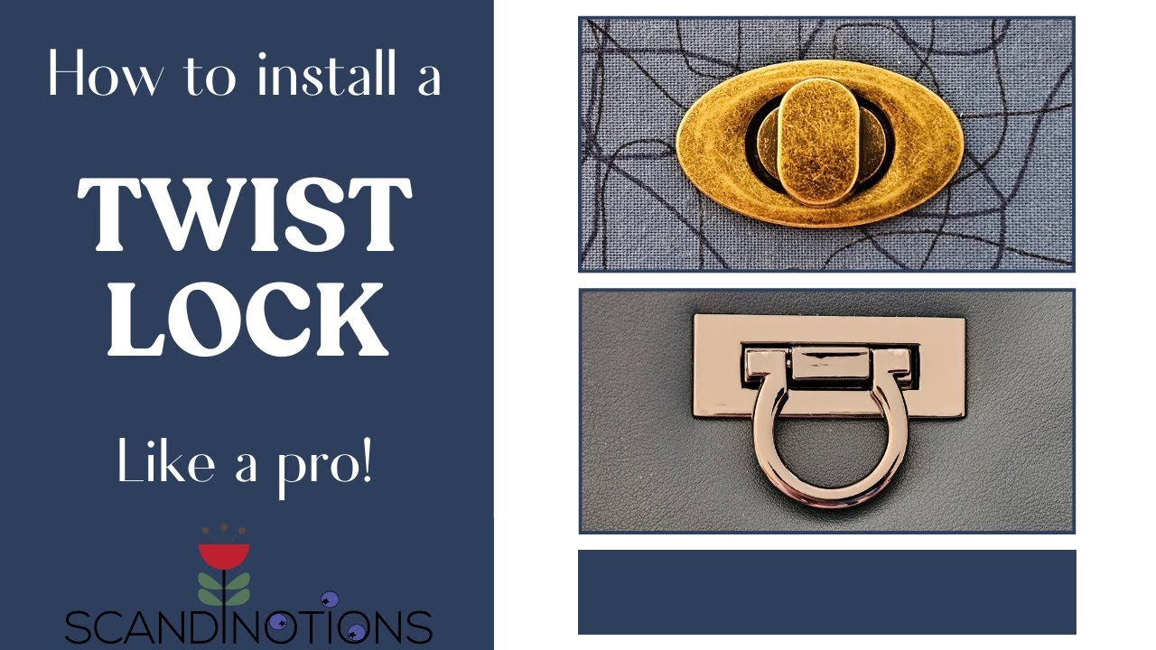 How to install a twist lock or flip lock on your bag. A bag making hardware tutorial.