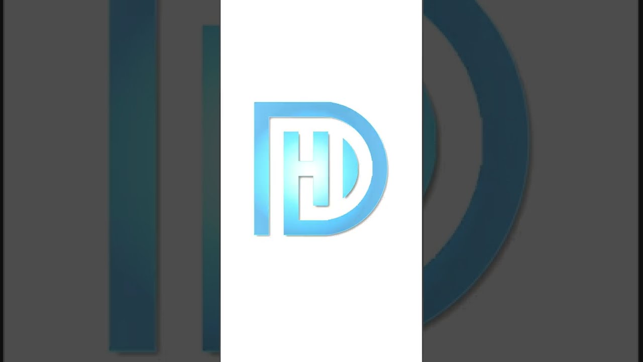 letter logo design illustrator tutorial | D H Letter |typography logo design illustrator #shorts