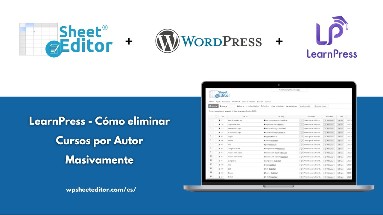 LearnPress – Cómo eliminar Cursos por Autor Masivamente
