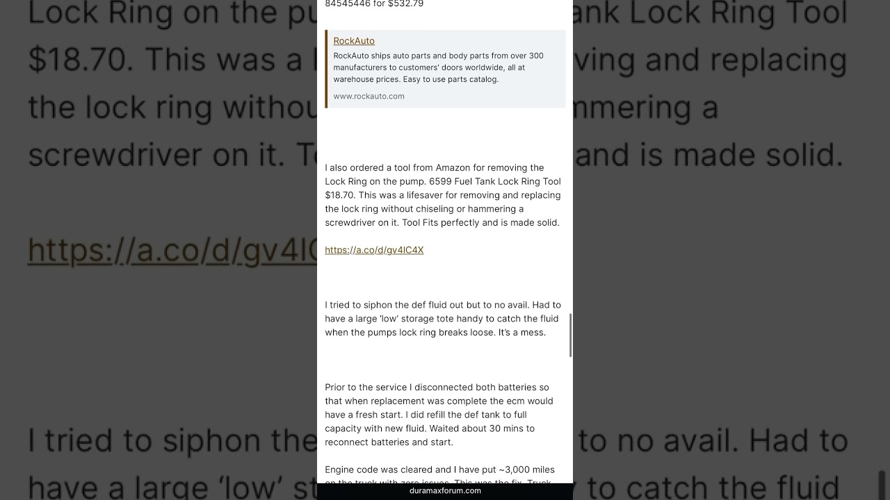 P1050 Code Duramax L5P 2018