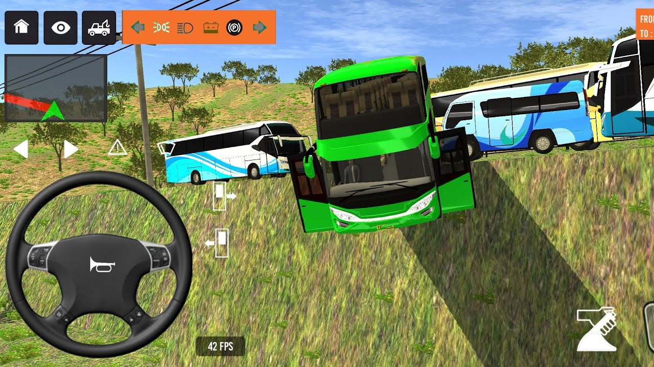 Euro Bus Driving Game Public Transportation 2024 -  Indonesia Bus Simulator Android Gameplay 