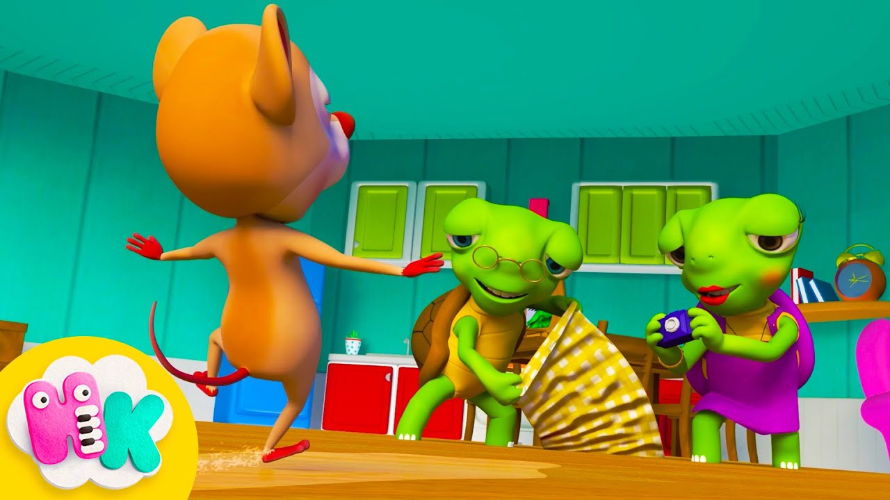 Skilpaddefamilien jakter ikke mus! 🐢🎶 Barnesang på Norsk | HeyKids