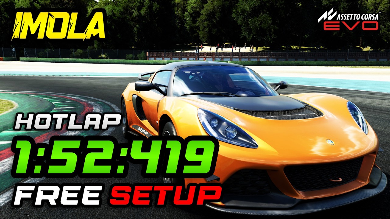 🏁 LOTUS EXIGE V6 CUP | IMOLA | HOTLAP ⏱️ 1:52.419 | 🎮 AC EVO 0.5 | 🛠️ SETUP + 📖 TRACK GUIDE