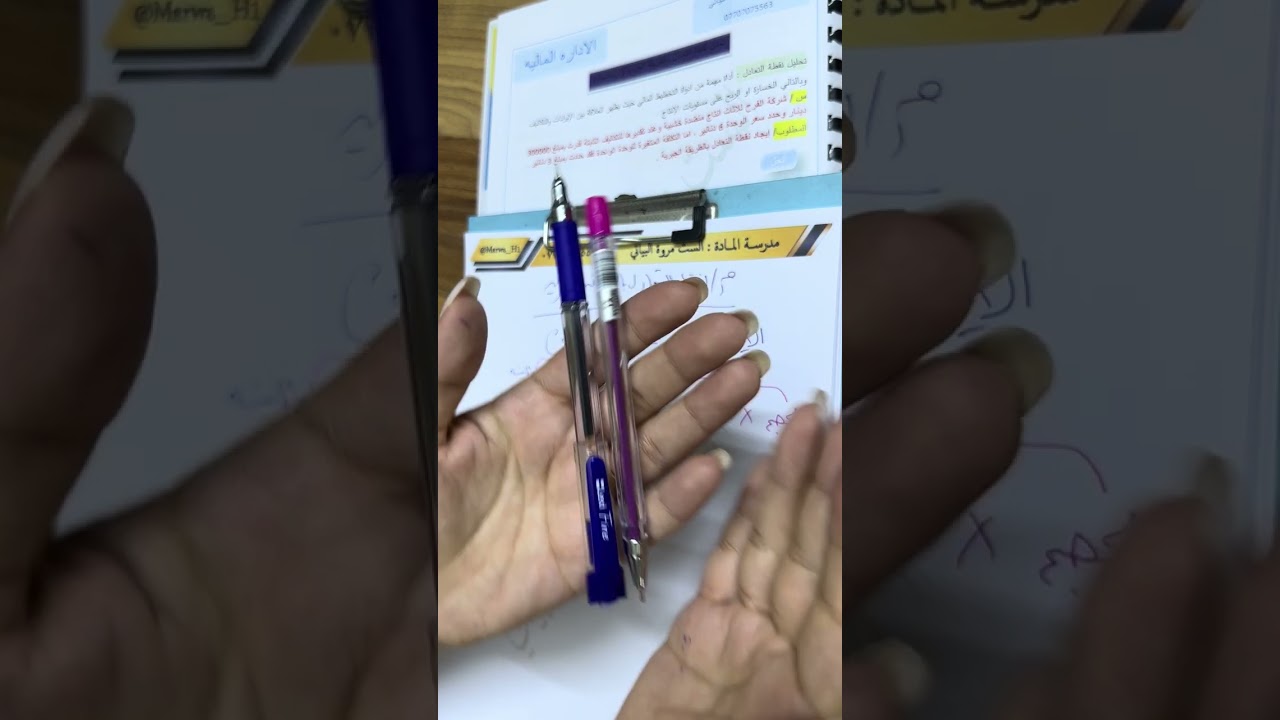 الفصل الرابع /ماليه /نقطه التعادل بالطريقه الجبريه/شرح 2025