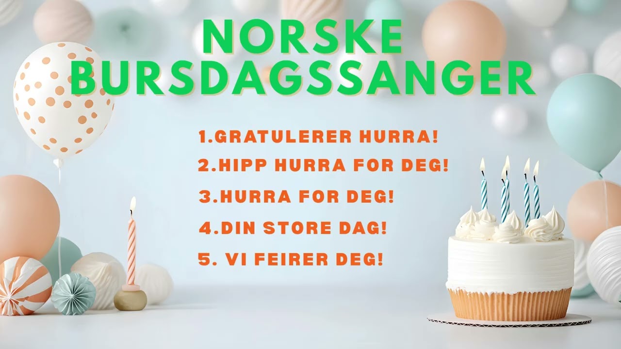 🎂 Norske Bursdagssanger for Barn – Hurra og Gratulerer! 🎈