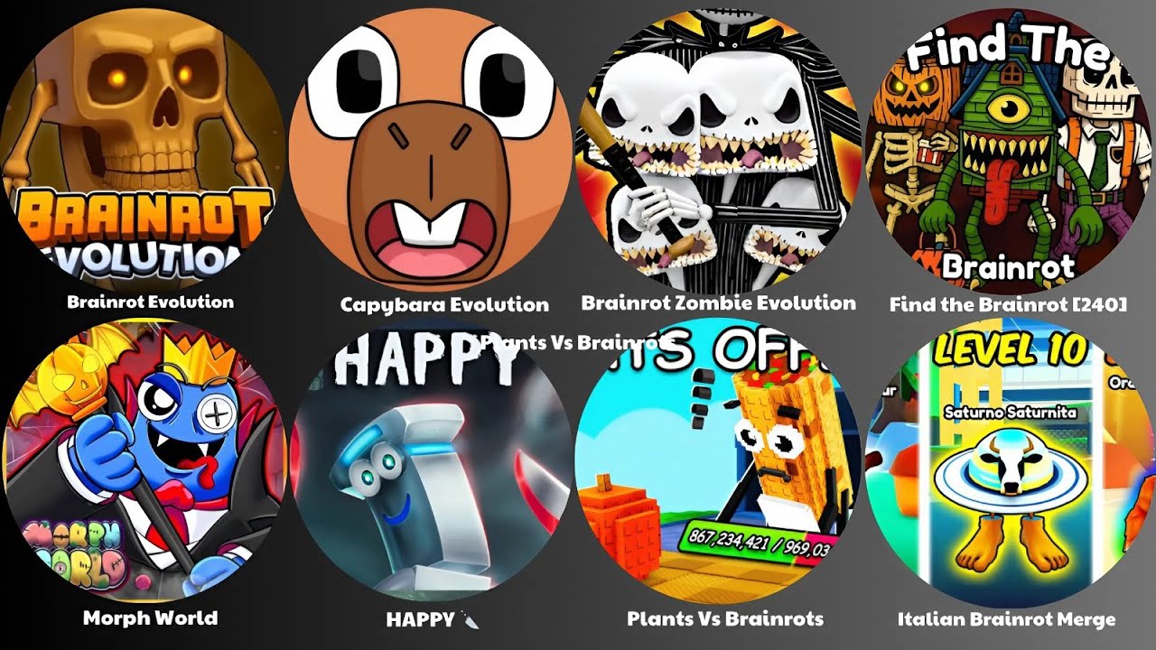 ROBLOX HARD MODE: Brainrot Evolution, Capybara Evolution, Plants Vs Brainrots, Morph World, HAPPY 🔪