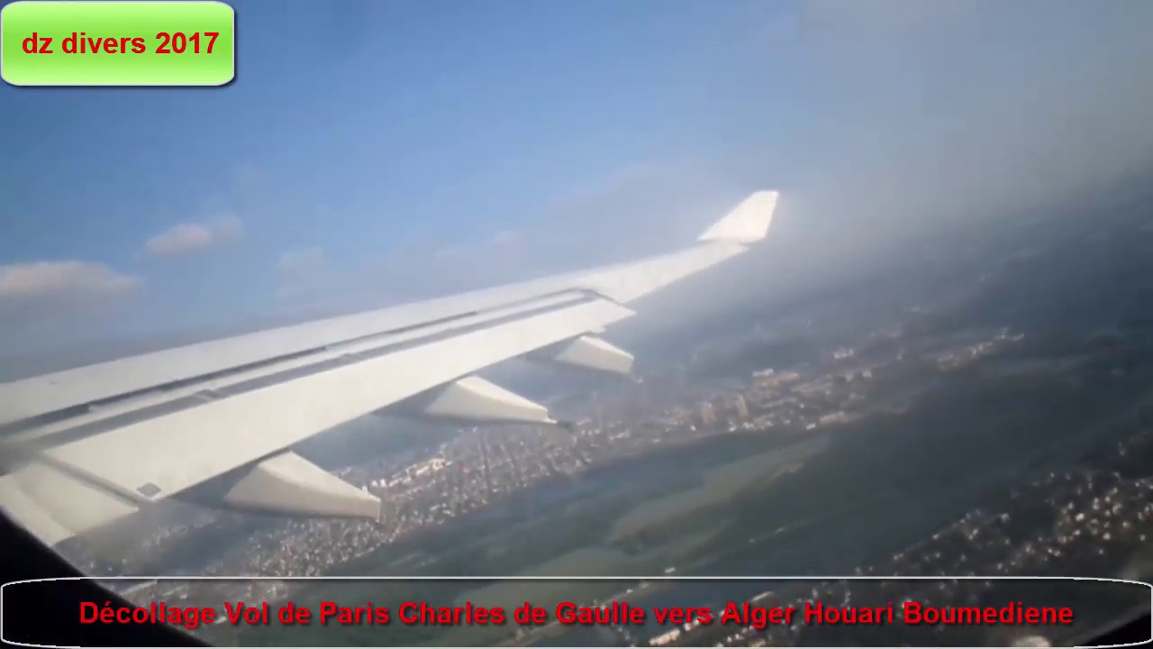 Décollage avion Air Algérie Vol France Paris Orly vers Houari Boumediene Alger