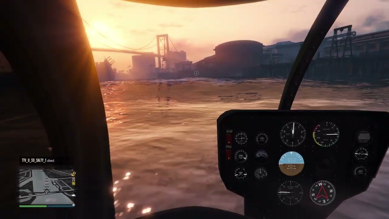 GTA 5 - Flying From Casino, Through The Sewers To The Pier