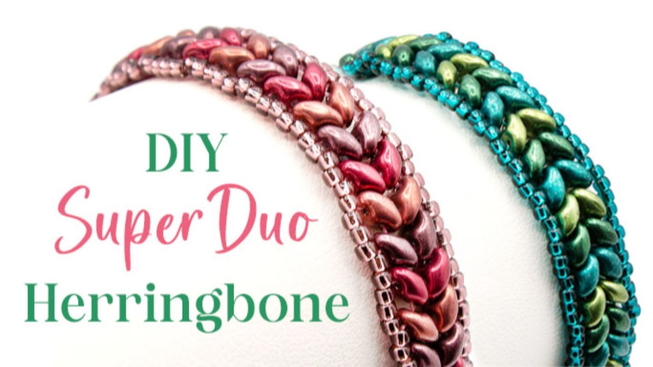 How To - Easy Herringbone Stitch Bracelet with SuperDuo Beads