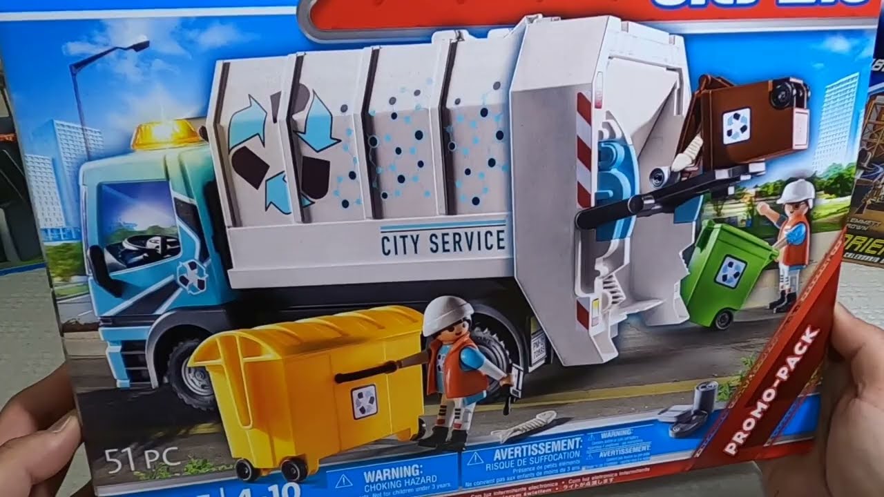 CAMIÓN RECICLAJE RECOGIDA DE RESIDUOS REFERENCIA 70885 DE PLAYMOBIL ¡¡¡ CAMIÓN DE LA BASURA ¡¡¡