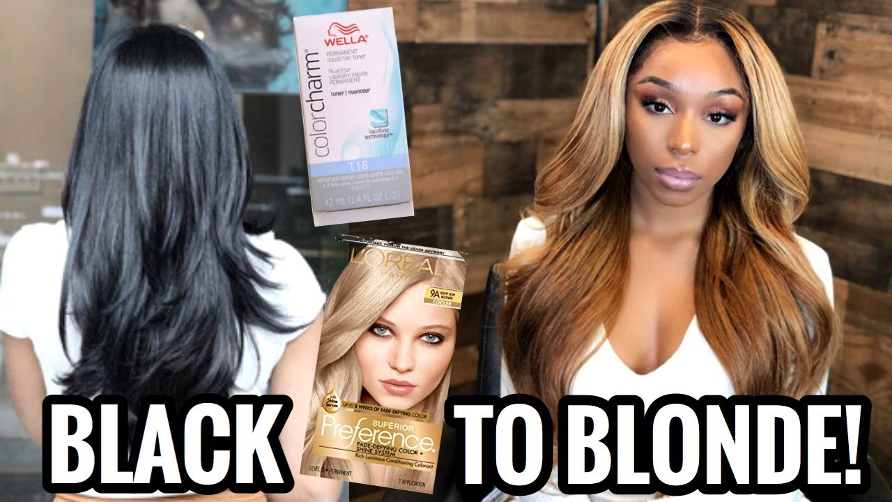 HOW I DYE MY HAIR BLONDE (UPDATED) | Bleach Black Hair Blonde At Home ft. UNice Hair (Kysiss Series)