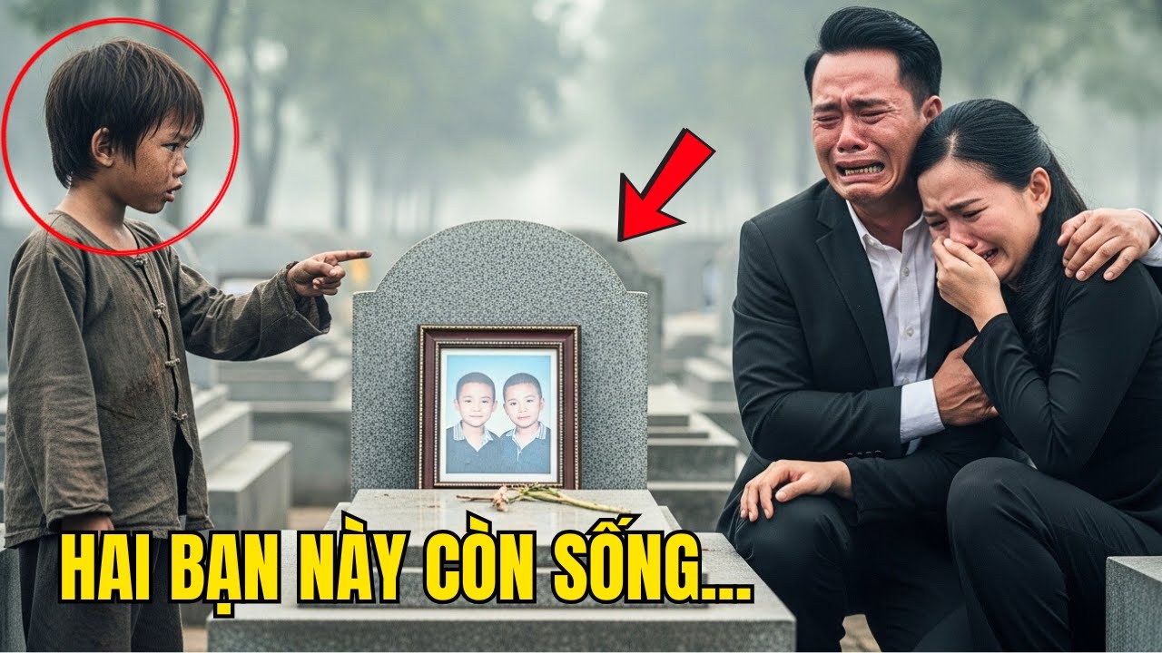 Cậu bé nghèo ở bãi rác chỉ vào bia mộ và nói một câu khiến cả hai vợ chồng chết lặng...