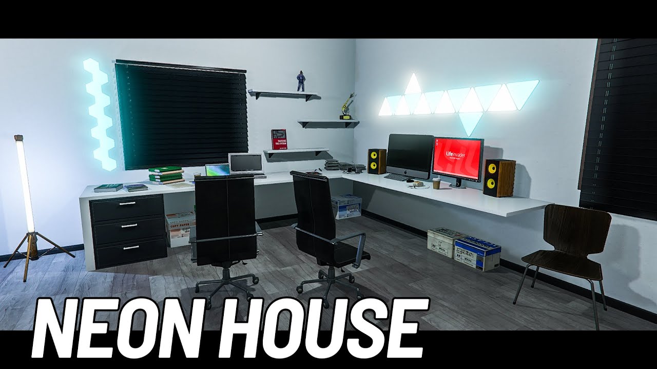 GTA V MLO Interior: Neon house for FiveM/SP