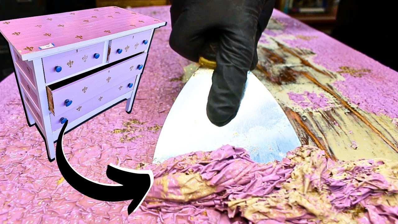Ep. 105 WOW! Someone Painted this Old Dresser PINK, so I restored it | antique restoration