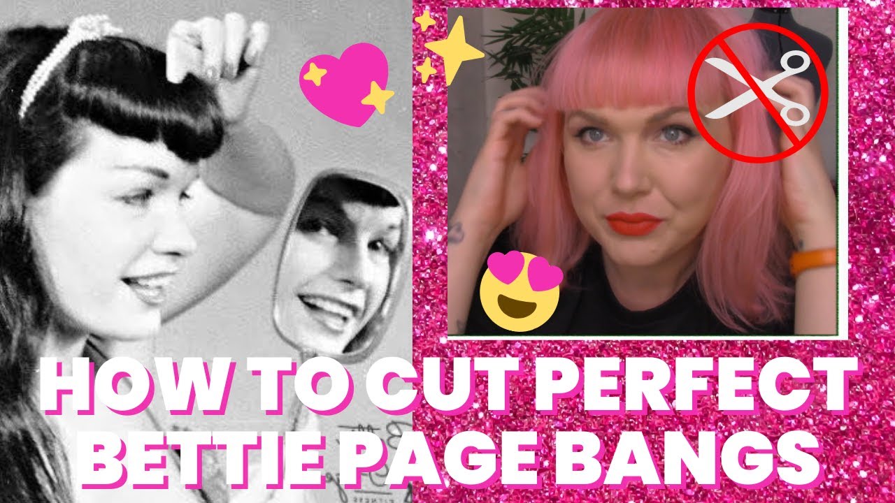 How to cut PERFECT Bettie Page bangs every time !!!AT HOME!!