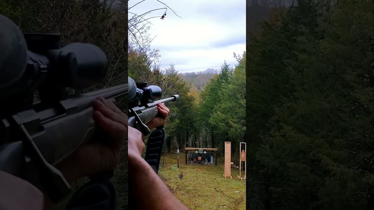 Выстрел из глушителя 300 Win Mag на 200 ярдов