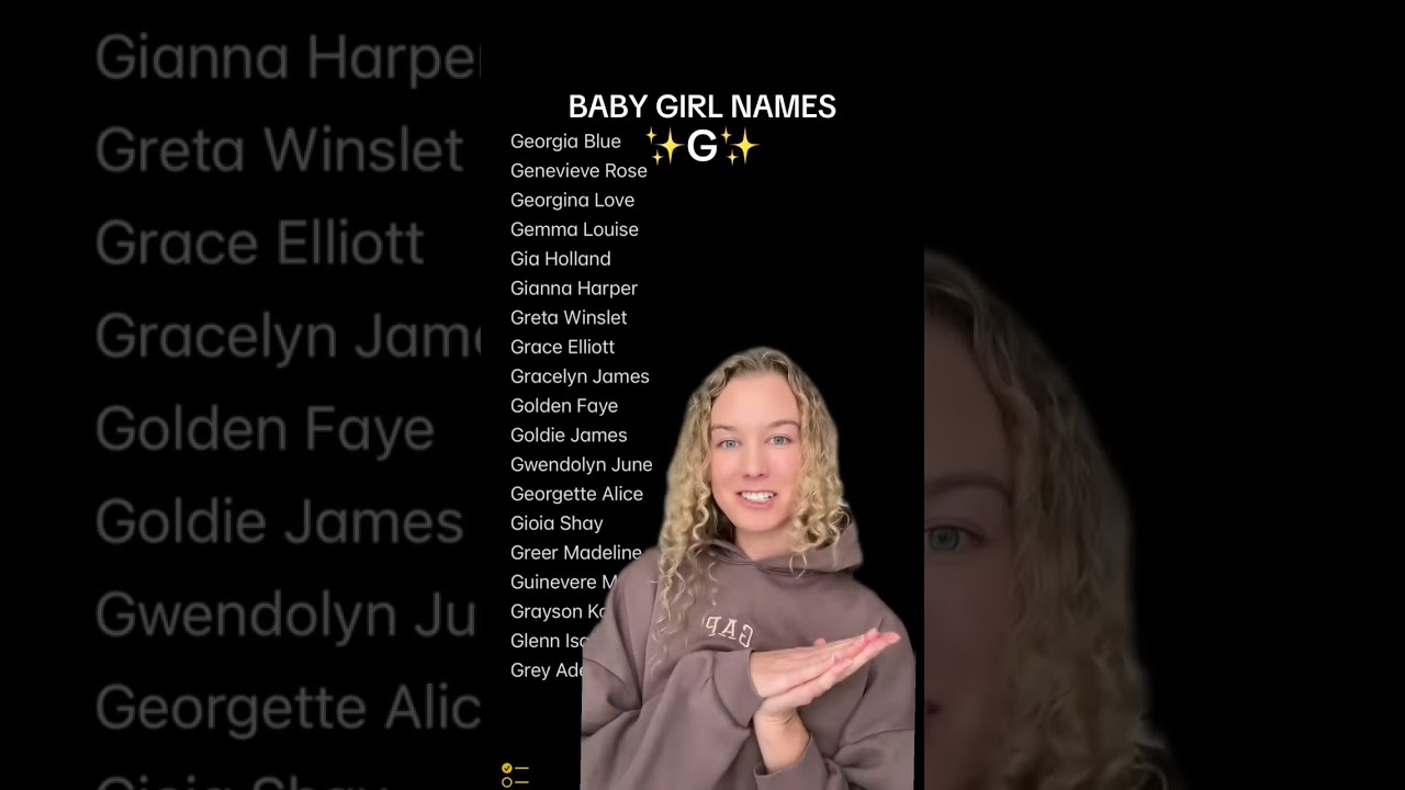 My favorite baby girl names that start with the letter G! 
