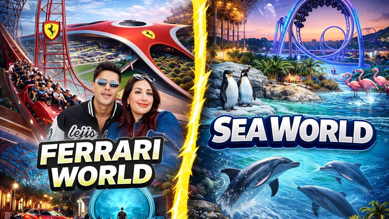 Yas Island- Abu Dhabi : Ultimate Guide to Trill & Chill🎢🔥 Vruti and Vidur 