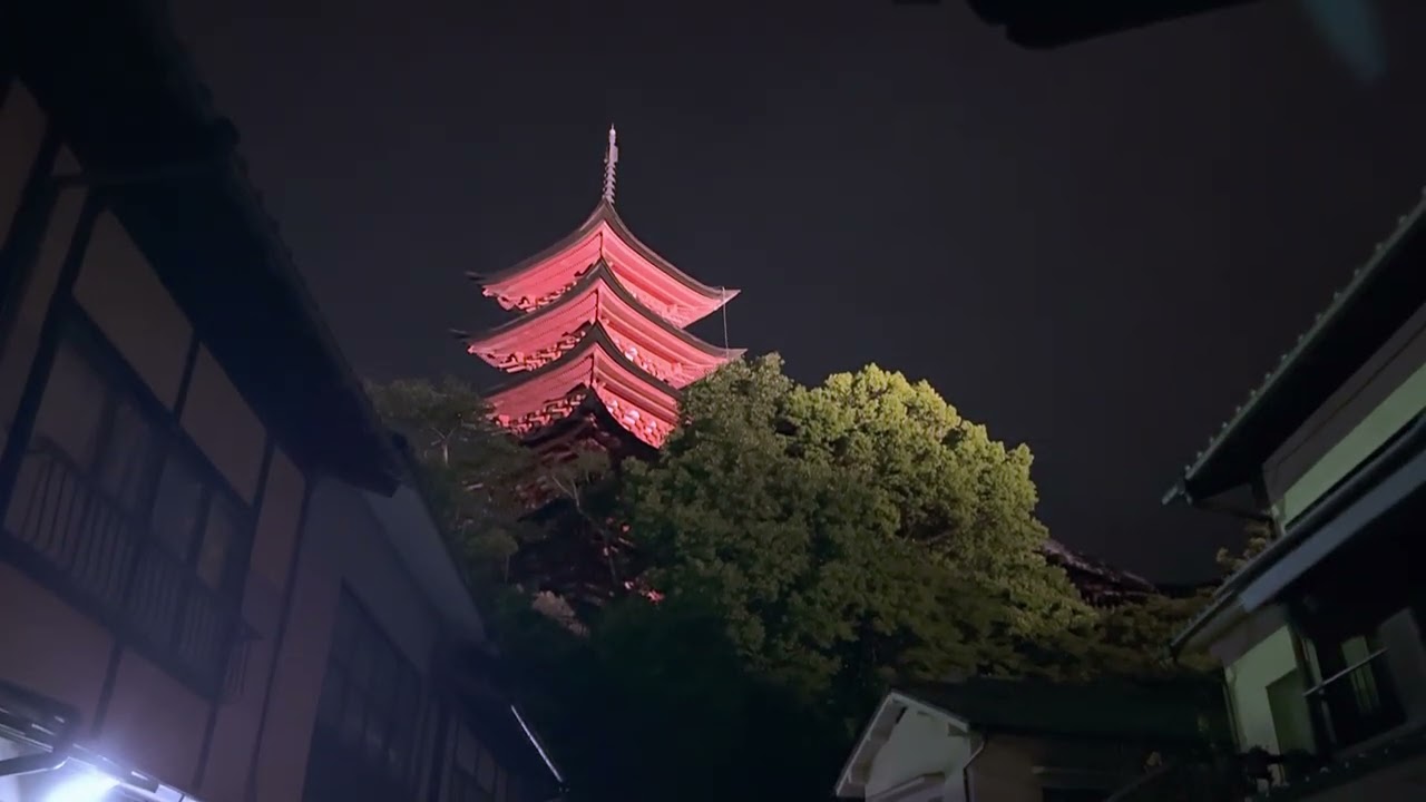 Travel Walks: Miyajima Japan at Night