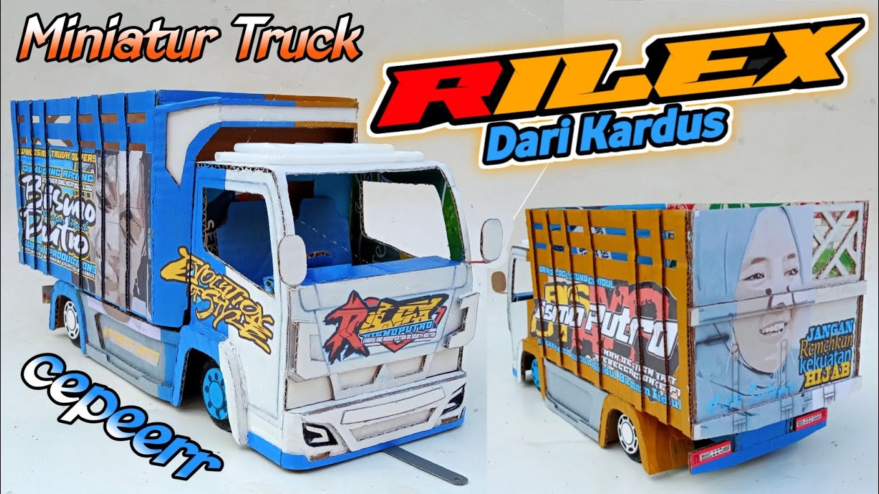 CARA MEMBUAT MINIATUR TRUCK RILEX SUPER CEPER DARI KARDUS - FULL DETAIL