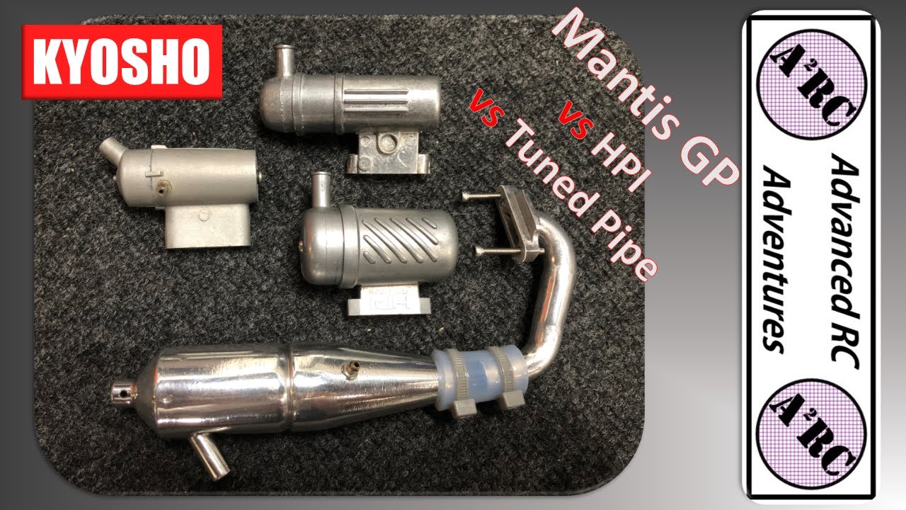 Kyosho Mantis GP Muffler vs Tune Pipe - Nitro Engine 2wd