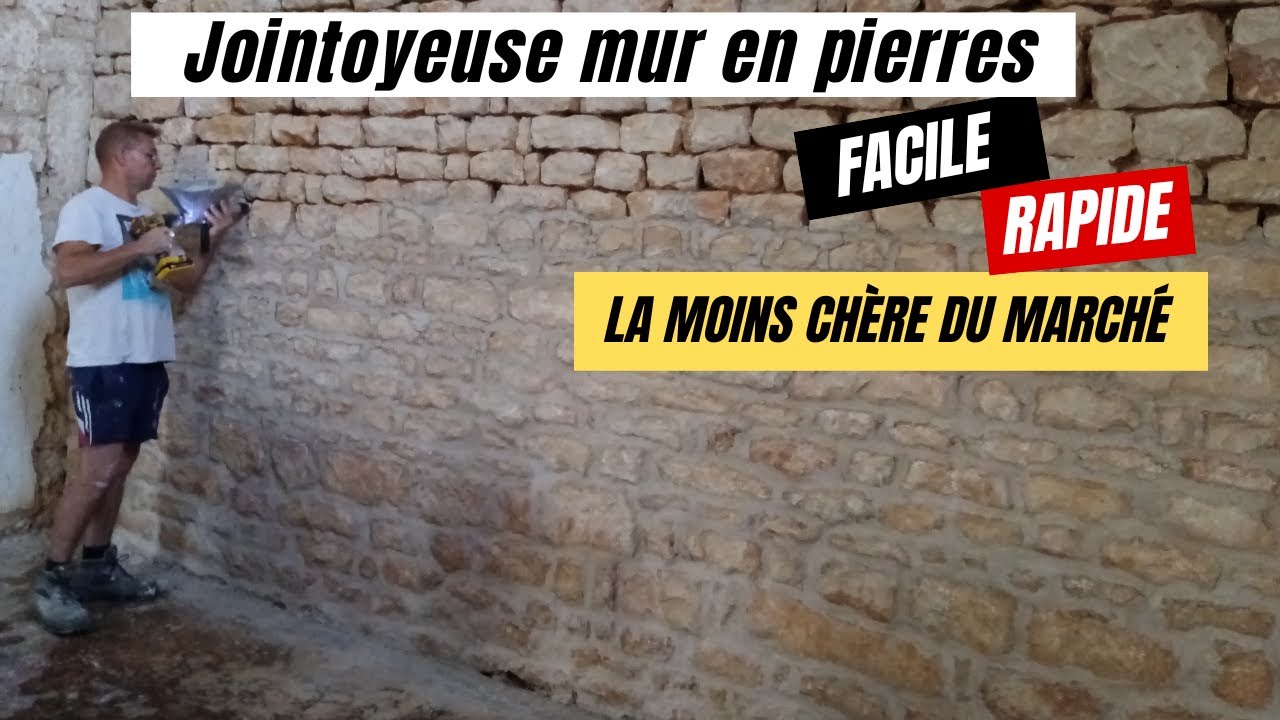 Rejointoyer un mur en pierres à la machine, rendu pro et optimal, cette machine c'est une dinguerie