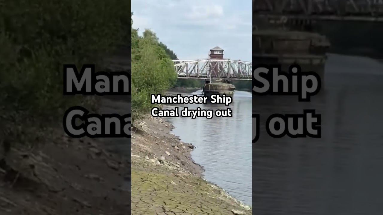 Shocking you can walk where the water should be #short  #manchester #canal #water