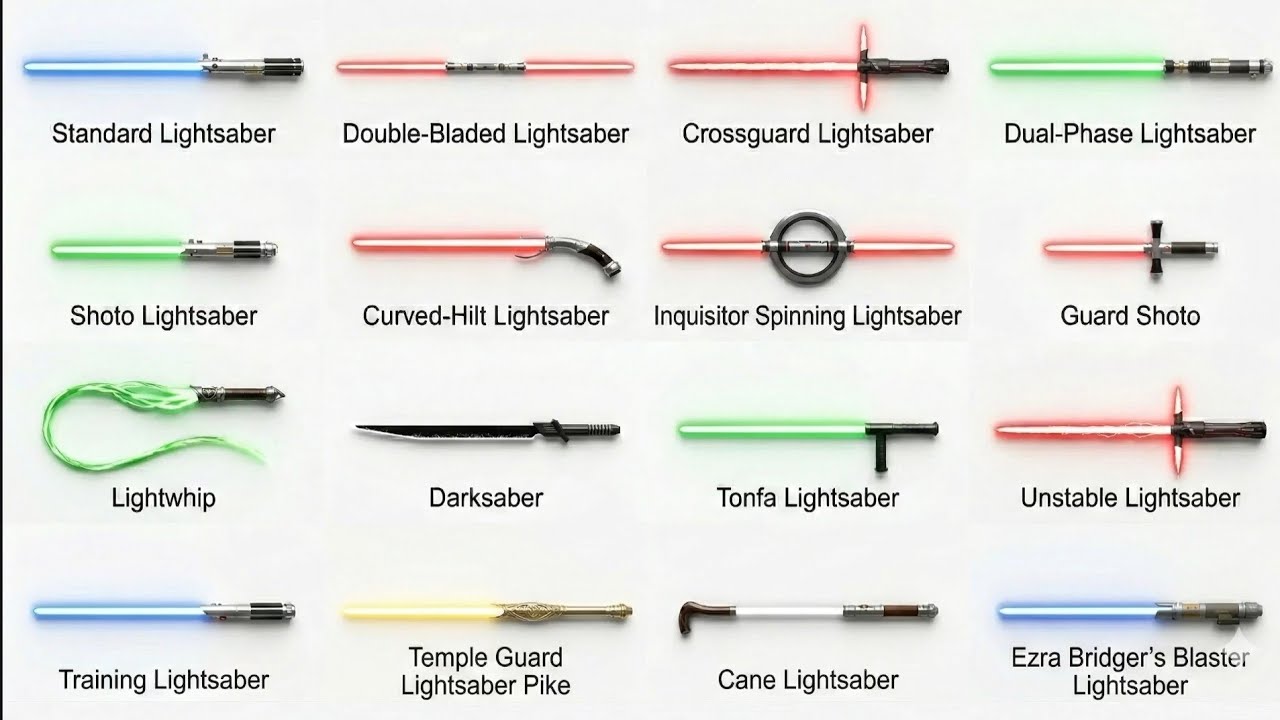 Every STAR WARS Lightsaber Type Explained in 5 Minutes.