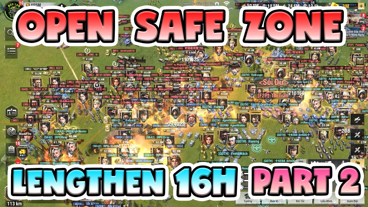 WARPATH Aegean Sea | OMG! The battle Open Safe Zone Lengthen 16h | Part 2 ( 4VS4 )