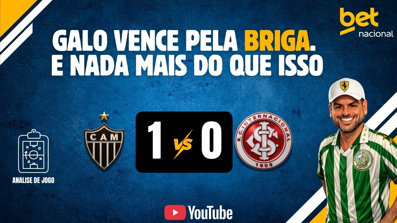 Galo vence brigando mas sem jogar mais uma vez