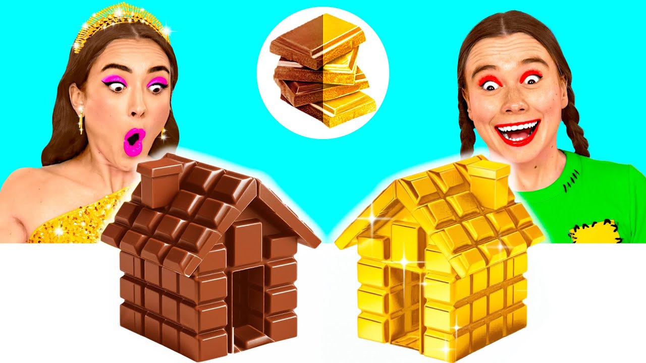 Schokolade vs Echtes Essen Challenge | Lustige Situationen in der Küche von Fun Fun Challenge