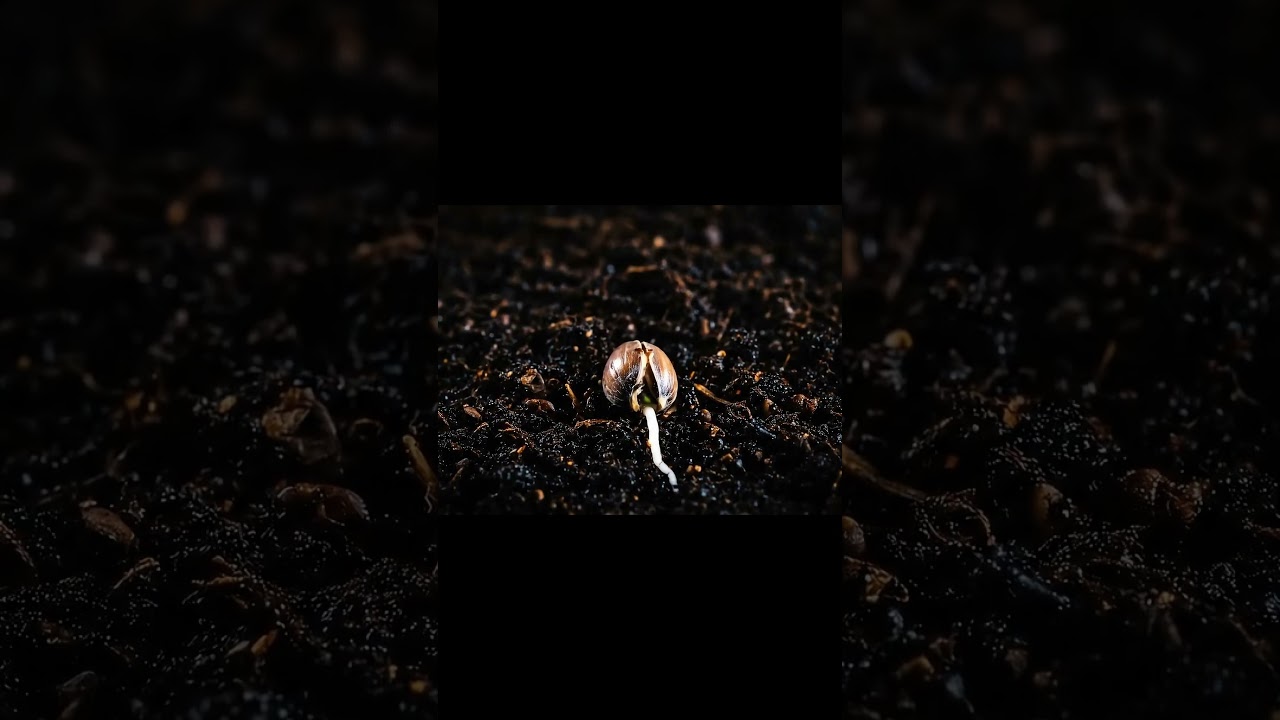 hemp seeds sprouting ASMR #asmr #420 #vibes #relaxing