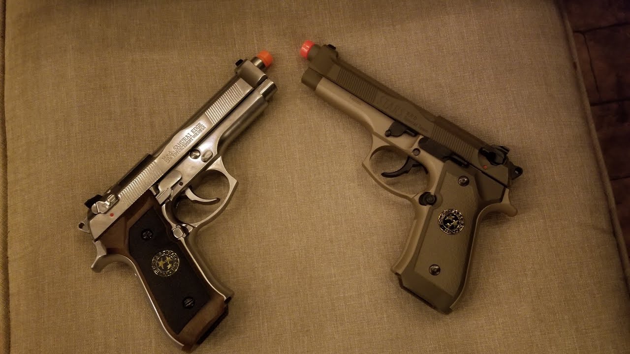 (Airsoft Resident Evil)Tokyo Marui Samurai Edge VS WE Tech Samurai Edge (TEST FIRE)