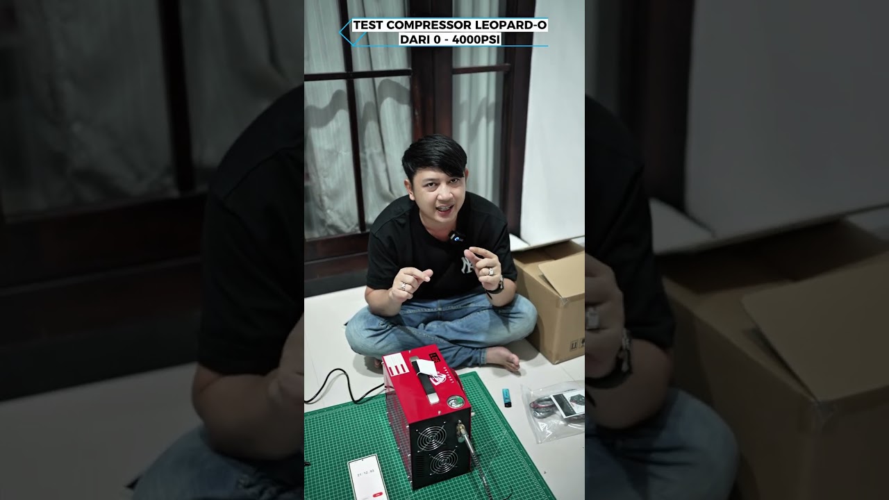 TEST COMPRESSOR LEOPARD - O | DARI 0-4000PSI TABUNG SNOWRAIN 700CC
