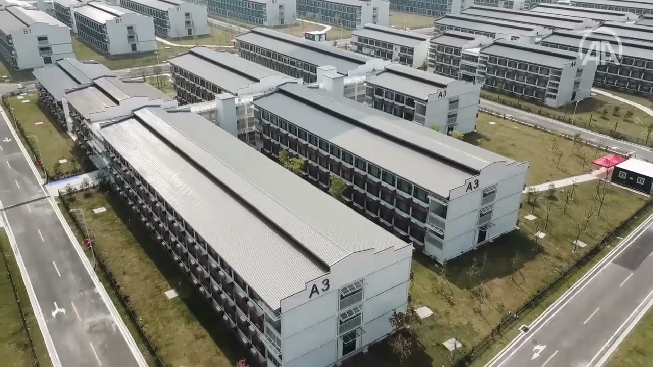 Drone captures China&rsquo;s giant quarantine facility in Guangzhou amid COVID outbreak